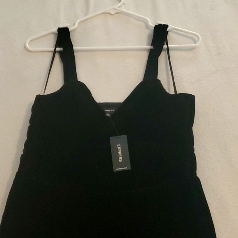 Express black velvet dress